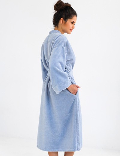 Банный халат Sensis CRISTINA, Цвет: голубой, Размеры: L/XL, изображение 2