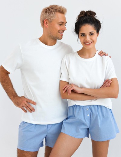 Мужская пижама с шортами Sensis LAMBERTO, Цвет: белый, Размеры: L, изображение 2