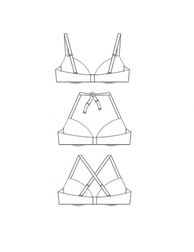 Красный раздельный купальник Sielei NEW GLAM NG74 rosso, Цвет: rosso (красный), Размеры: 80D, изображение 4