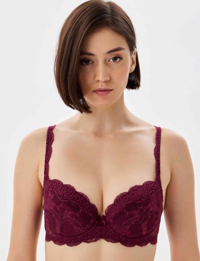 Бюстгальтер пуш-ап VOVA SNEJANNA V54032 малиновое сияние, Цвет: малиновое сияние, Размеры: 80E, изображение 4
