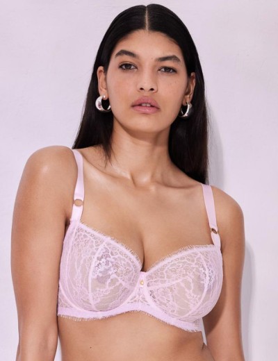 Кружевной бюстгальтер балконет Alles HUSH BLUSH M, Цвет: светло-розовый, Размеры: 75E, изображение 5