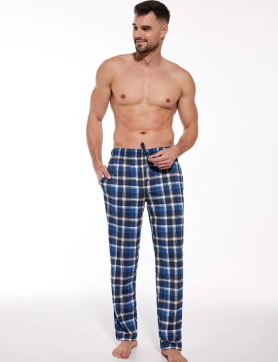 Мужские домашние брюки Cornette 691-7 бежевый/синий, Цвет: бежевый/синий, Размеры: L, изображение 2