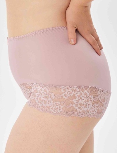 Трусы женские высокие Elli 711 LACE хрустальная роза, Цвет: хрустальная роза, Размеры: 2XL, изображение 2