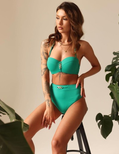 Зеленый купальный лиф Kris Line CALIFORNIA balkonette MHM, Цвет: зеленый, Размеры: 65B, изображение 7