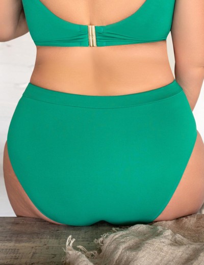 Высокие женские плавки Kris Line CALIFORNIA high waist зеленый, Цвет: зеленый, Размеры: 2XL, изображение 2