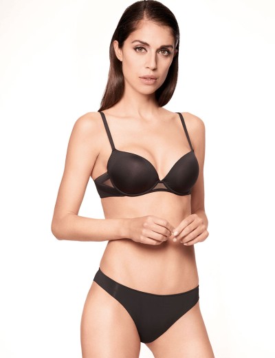 Гладкие трусики стринги Lormar PERIZOMA EXTRA nero, Цвет: nero (черный), Размеры: L, изображение 3