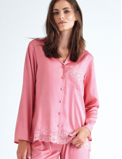Атласная пижама Lormar SATEN 651816lu corallo, Цвет: corallo (коралловый), Размеры: XL, изображение 3