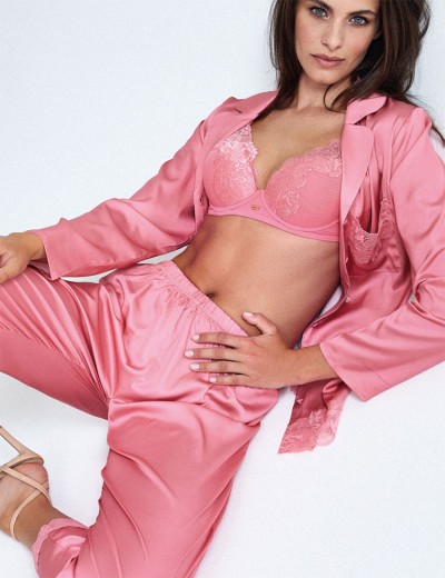 Атласная пижама Lormar SATEN 651816lu corallo, Цвет: corallo (коралловый), Размеры: XL, изображение 2