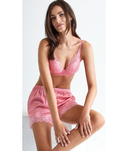 Атласная пижама с шортами Lormar SATEN 651818co corallo, Цвет: corallo (коралловый), Размеры: XL, изображение 3