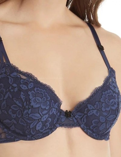 Поддерживающий бюстгальтер Maidenform DM9601 синий/черный, Цвет: синий/черный, Размеры: 70C, изображение 2