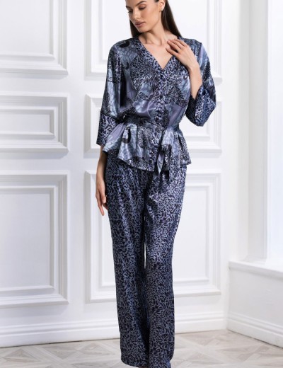 Шелковая пижама Mia-Amore AMAZONKA 8668 дельфин, Цвет: дельфин, Размеры: XL, изображение 4