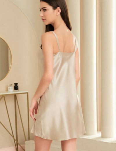 Шелковая сорочка Mia-Amore MARYROSE 4181, Цвет: белое золото, Размеры: M, изображение 2