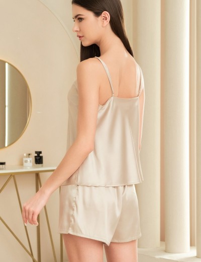 Пижама из натурального шёлка Mia-Amore MARYROSE 4182, Цвет: белое золото, Размеры: M, изображение 2