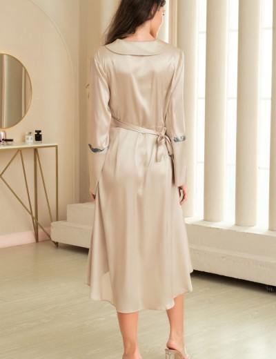 Запашной халат на завязках Mia-Amore MARYROSE 4187, Цвет: белое золото, Размеры: S/M, изображение 3