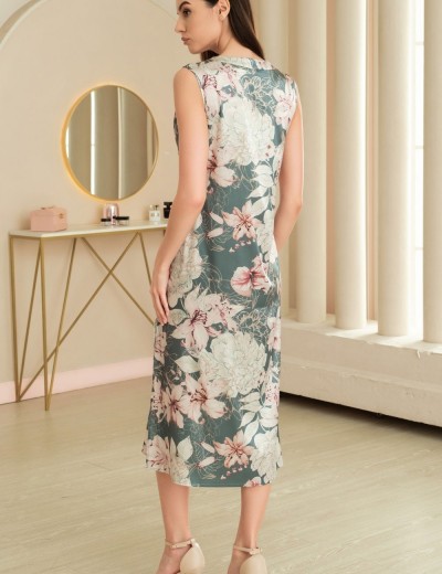 Длинная сорочка с цветами Mia-Amore MARYROSE 4188, Цвет: тимьян, Размеры: 4XL, изображение 2