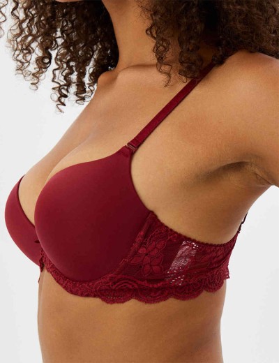 Бюстгальтер пуш-ап гель VOVA SNEJANNA V54037 байкинг красный, Цвет: байкинг красный, Размеры: 80A, изображение 3