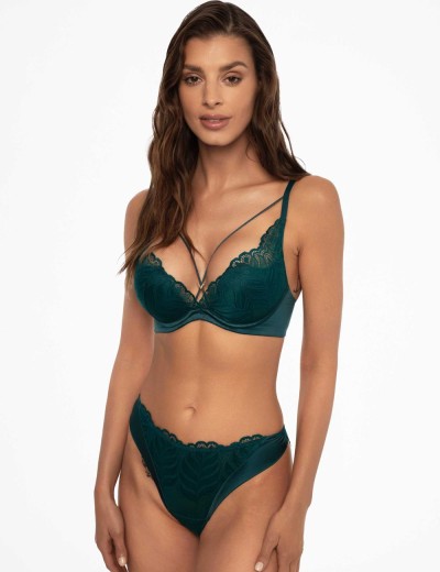 Кружевной бюстгальтер пуш-ап Esotiq KORIN 41391 изумруд, Цвет: изумруд, Размеры: 70B, изображение 3