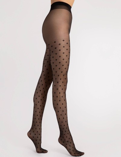Колготки с геометрическим узором Fiore 6104/G HAILEY 15 den черный, Цвет: черный, Размеры: 3, изображение 2