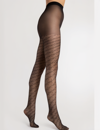 Колготки с узором Fiore 6106/G STAPLE 20 den черный, Цвет: черный, Размеры: 2, изображение 2