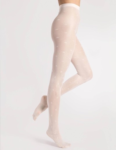 Колготки с узором Fiore 6107/G LEA 30 den экрю, Цвет: экрю, Размеры: 2, изображение 2