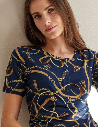 Пижама из принтованной вискозы Lormar BELT 651782co cobalto, Цвет: cobalto (синий), Размеры: 2XL, изображение 2 Пижама из принтованной вискозы Lormar BELT 651782co cobalto, Цвет: cobalto (синий), Размеры: 2XL, изображение 2