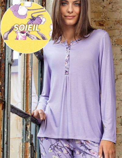 Желтая пижама из вискозы Lormar BETULLA 631757co soleil, Цвет: soleil (солнечный), Размеры: L, изображение 2