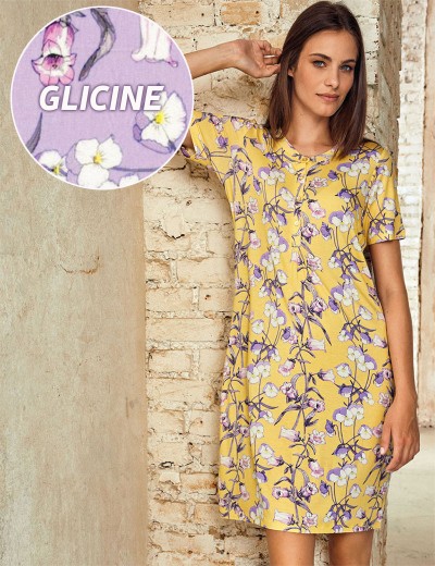 Ночная сорочка с цветочным принтом Lormar BETULLA 631765co glicine, Цвет: glicine (глициния), Размеры: S, изображение 2