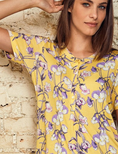 Ночная сорочка с цветочным принтом Lormar BETULLA 631765co soleil, Цвет: soleil (солнечный), Размеры: S, изображение 2