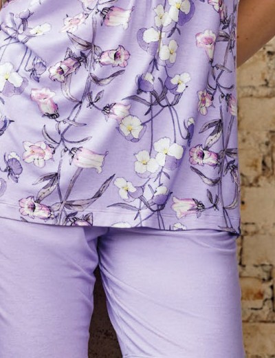 Пижама из вискозы Lormar BETULLA 651763lu glicine, Цвет: glicine (глициния), Размеры: M, изображение 2