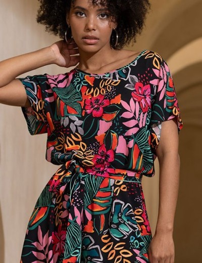 Длинная туника с цветами Mia-Amore DAIQUIRI 5244, Цвет: мультиколор, Размеры: S/M, изображение 5 Длинная туника с цветами Mia-Amore DAIQUIRI 5244, Цвет: мультиколор, Размеры: S/M, изображение 5