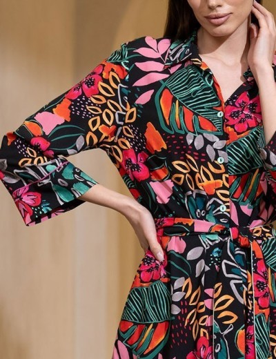 Рубашка из тканой вискозы Mia-Amore DAIQUIRI 5247, Цвет: мультиколор, Размеры: M, изображение 5 Рубашка из тканой вискозы Mia-Amore DAIQUIRI 5247, Цвет: мультиколор, Размеры: M, изображение 5