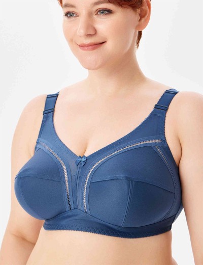 Бюстгальтер мягкий без косточек Misstyle 4122 / 122 французский синий, Цвет: французский синий, Размеры: 80E, изображение 3