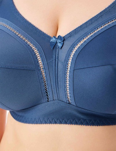 Бюстгальтер мягкий без косточек Misstyle 4122 / 122 французский синий, Цвет: французский синий, Размеры: 80E, изображение 4