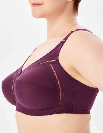 Бюстгальтер мягкий без косточек Misstyle 4122 / 122 темный виноград, Цвет: темный виноград, Размеры: 90I, изображение 3