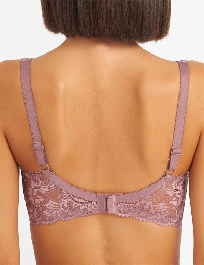 Бюстгальтер балконет Simona M 608 кофейно-розовый, Цвет: кофейно-розовый, Размеры: 80F, изображение 2