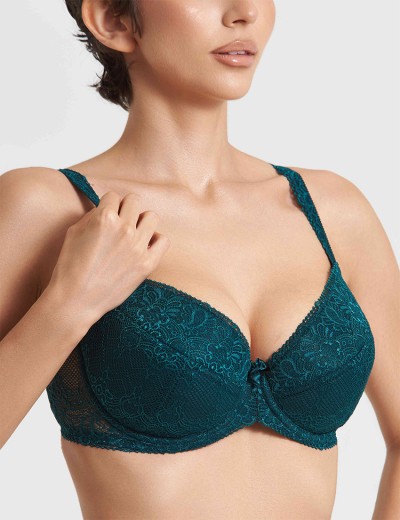 Бюстгальтер балконет пуш-ап Simona M 870 cосна, Цвет: cосна, Размеры: 85D, изображение 3