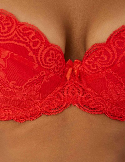 Бюстгальтер балконет пуш-ап VOVA SNEJANNA V54032 россо, Цвет: россо, Размеры: 85A, изображение 4