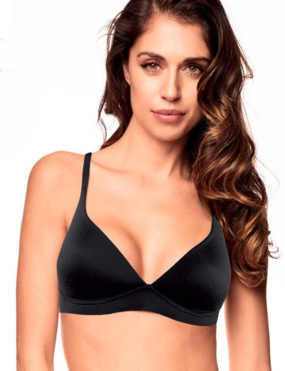 Мягкий бюстгальтер без косточек Lormar VELA SENZA FERRETTO nero, Цвет: nero (черный), Размеры: 90B, изображение 3