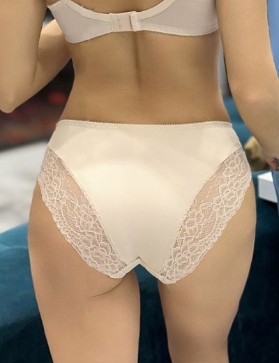 Трусы слипы миди Albina L PEONIES ROSE 211, Цвет: серебристый пион, Размеры: S, изображение 2