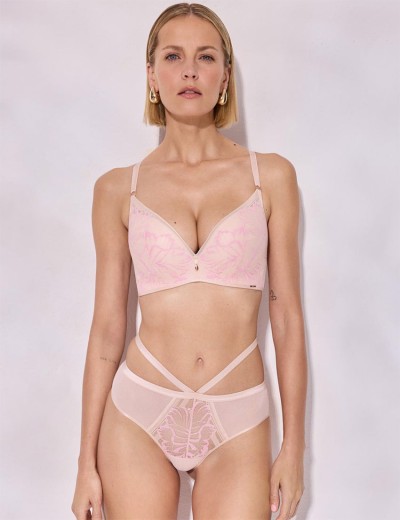 Бюстгальтер супер пуш-ап Alles GLOSSY IRIS SUPER P-UP beige/pink, Цвет: бежевый, Размеры: 60G, изображение 5