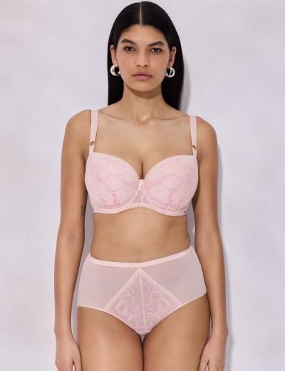 Бюстгальтер балконет Alles GLOSSY IRIS U/W beige/pink, Цвет: бежевый, Размеры: 80F, изображение 6