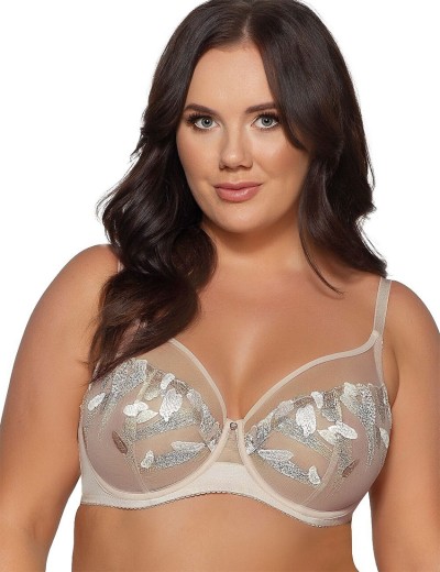 Бюстгальтер с блестящей вышивкой Ava MASUMI 2082 M blush, Цвет: телесный, Размеры: 100C, изображение 3
