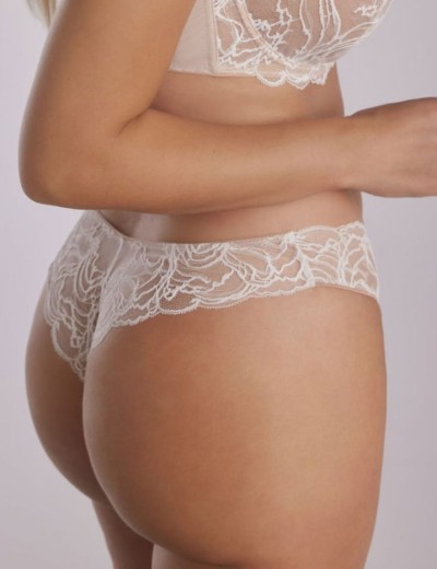 Кружевные бразилиана Kinga SAND ECRU 1127/3-B, Цвет: экрю+телесный, Размеры: XS, изображение 2