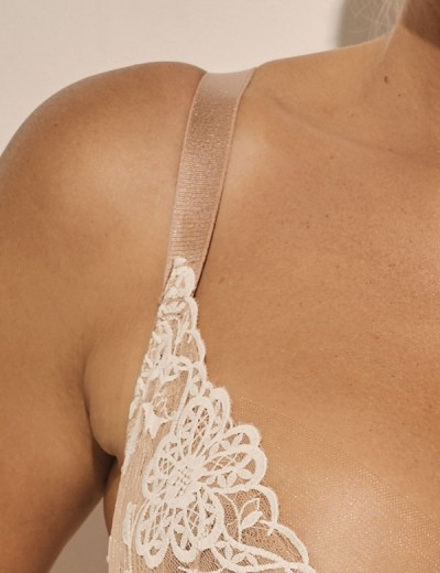 Мягкий бюстгальтер Kinga SIMPLY 1138-SC, Цвет: телесный с белым, Размеры: 65E, изображение 5