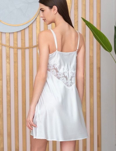 Шёлковая сорочка с кружевом Mia-Amore ADELINA 4171 белый, Цвет: белый, Размеры: XL, изображение 2