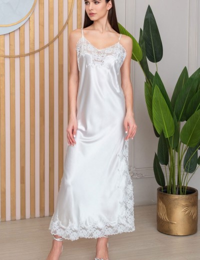 Длинная сорочка на бретелях Mia-Amore ADELINA 4175 белый, Цвет: белый, Размеры: 3XL, изображение 2