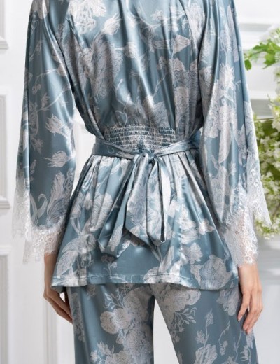 Шёлковый комплект с брюками Mia-Amore NINELLE 4256 мятный, Цвет: мятный, Размеры: S, изображение 5