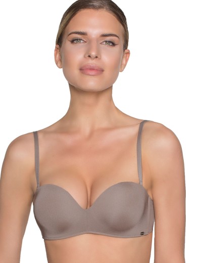 Бескостный бюстгальтер планж пуш-ап Amelie MILLA 2020 капучино new, Цвет: капучино, Размеры: 65A, изображение 4