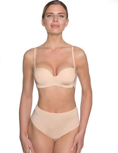 Бескостный бюстгальтер планж пуш-ап Amelie MILLA 2020 пудра new, Цвет: пудра, Размеры: 75D, изображение 7