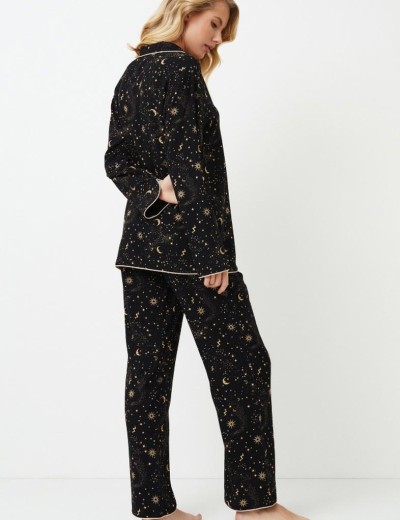 Пижама женская с брюками Aruelle ALEXANDRA, Цвет: черный, Размеры: S, изображение 3